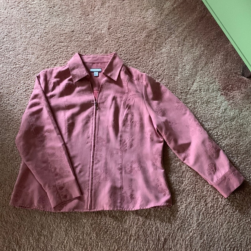 Crofts & Barrow Zip Front Top